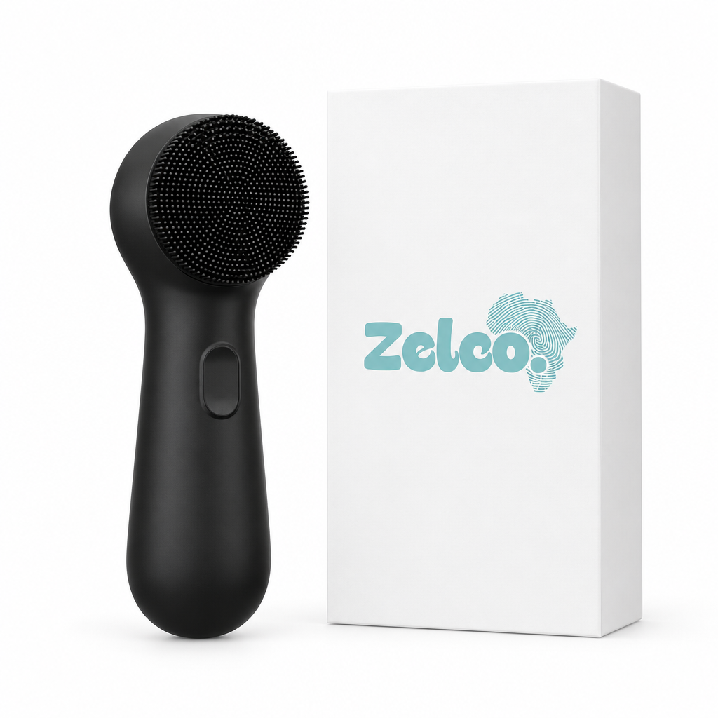 Zelco cleansing brush left three-quarter angle